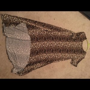 Cheetah print, short sleeve dress